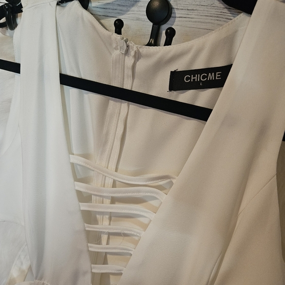 ChicMe Flamenco Longline Cutout Dove Maxi Dress - Picture 2 of 9